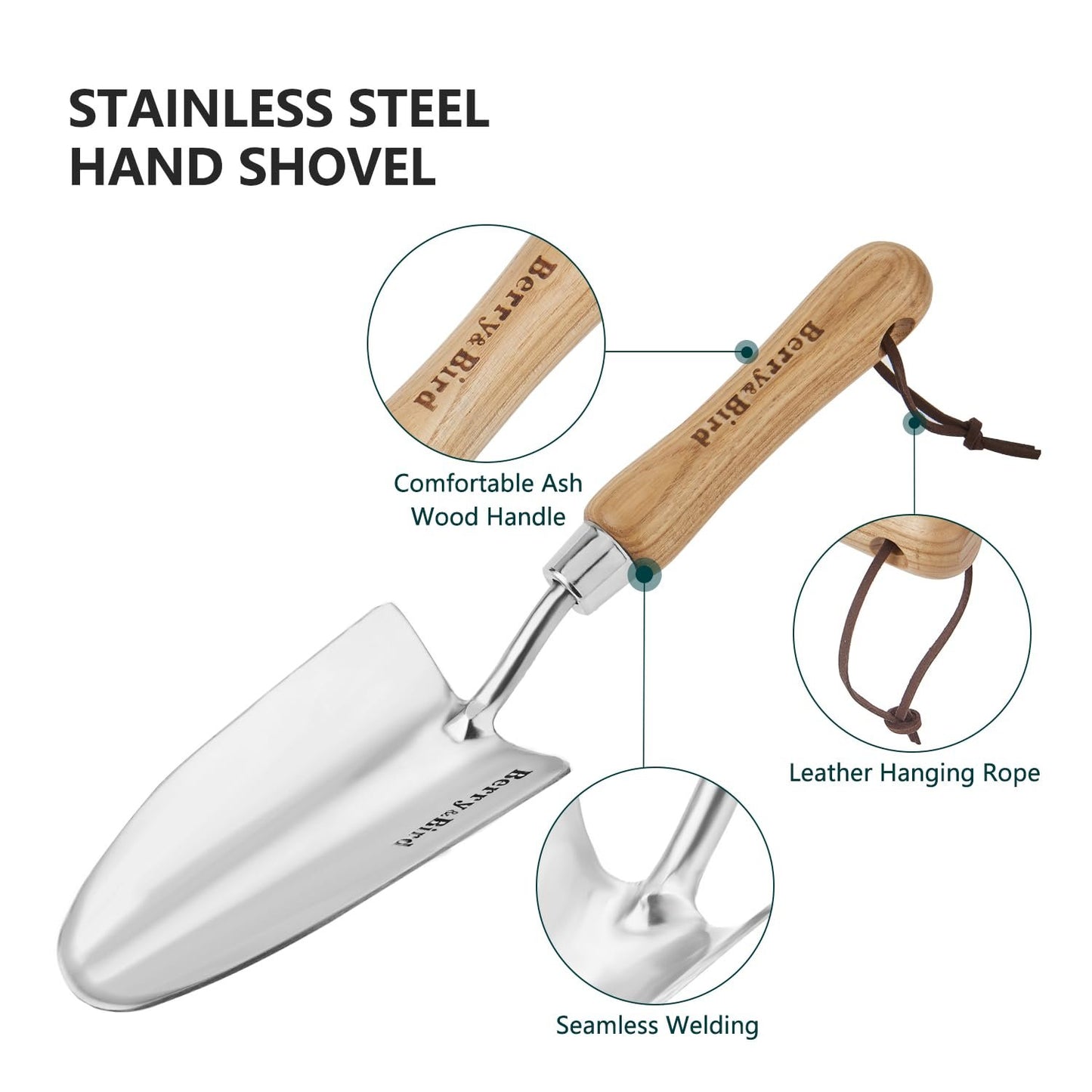 Stainless Steel Trowel: Premium Wood Handle - view 2