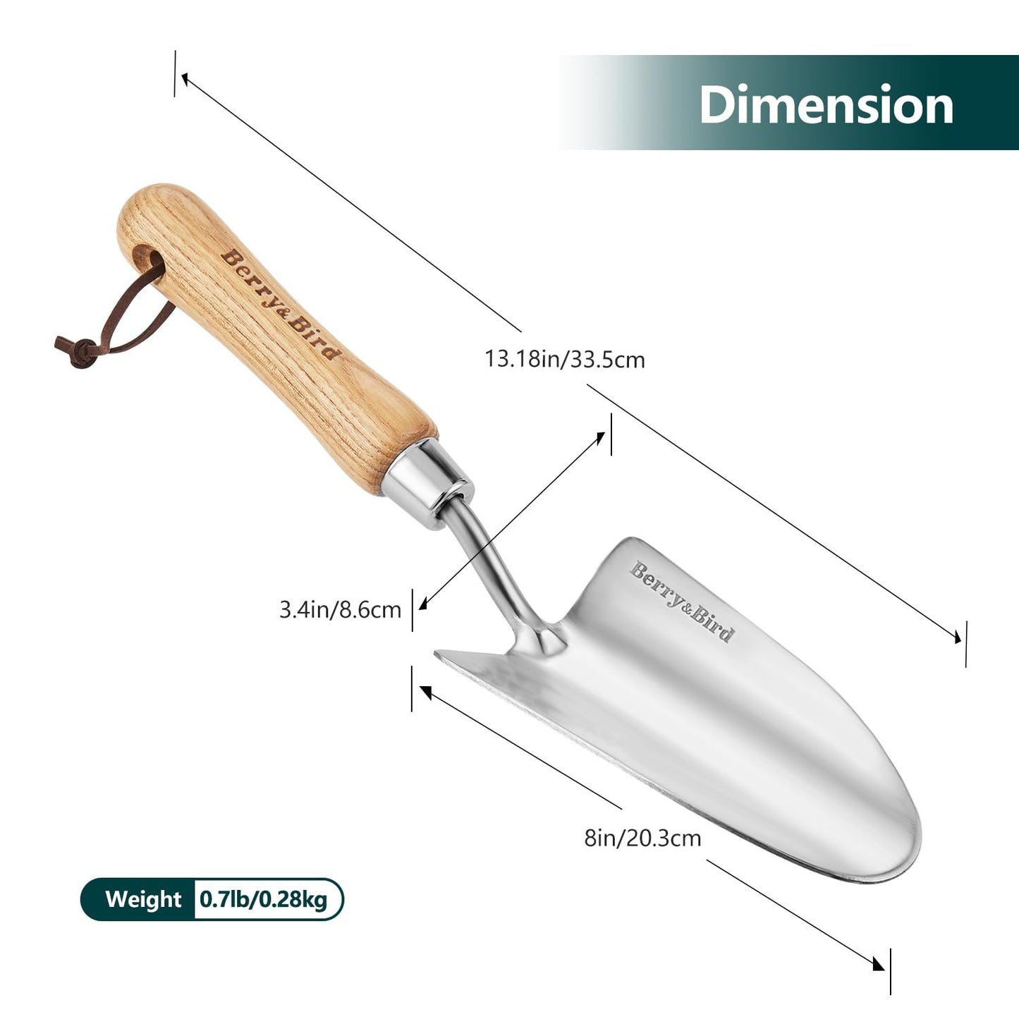 Stainless Steel Trowel: Premium Wood Handle - view 3