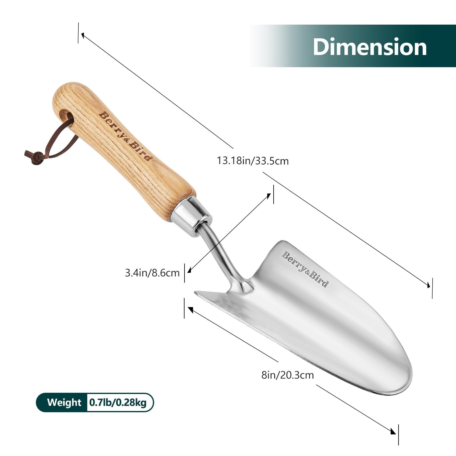 Stainless Steel Trowel: Premium Wood Handle - view 3