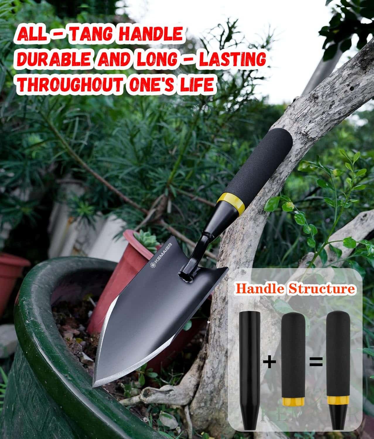 Gardening Hand Trowel: Heavy Duty Carbon Steel - view 3
